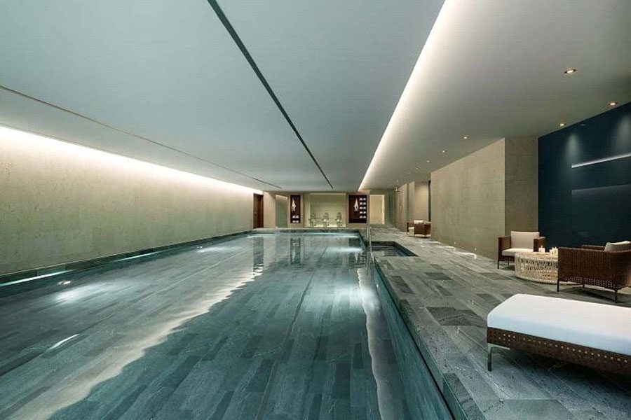 The boutique residents' pool at 50 St Edmund's Terrace, St John's Wood